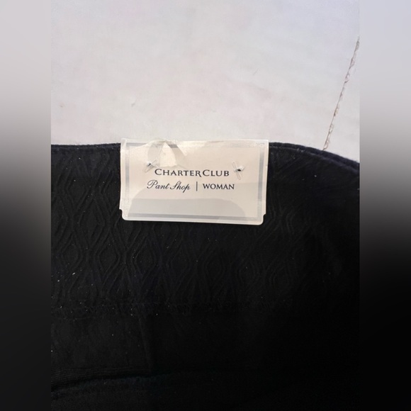 CHARTER CLUB PULL ON CAMBRIDGE SLIM SIZE 18W  BLACK CAPRI’S - Picture 6 of 14